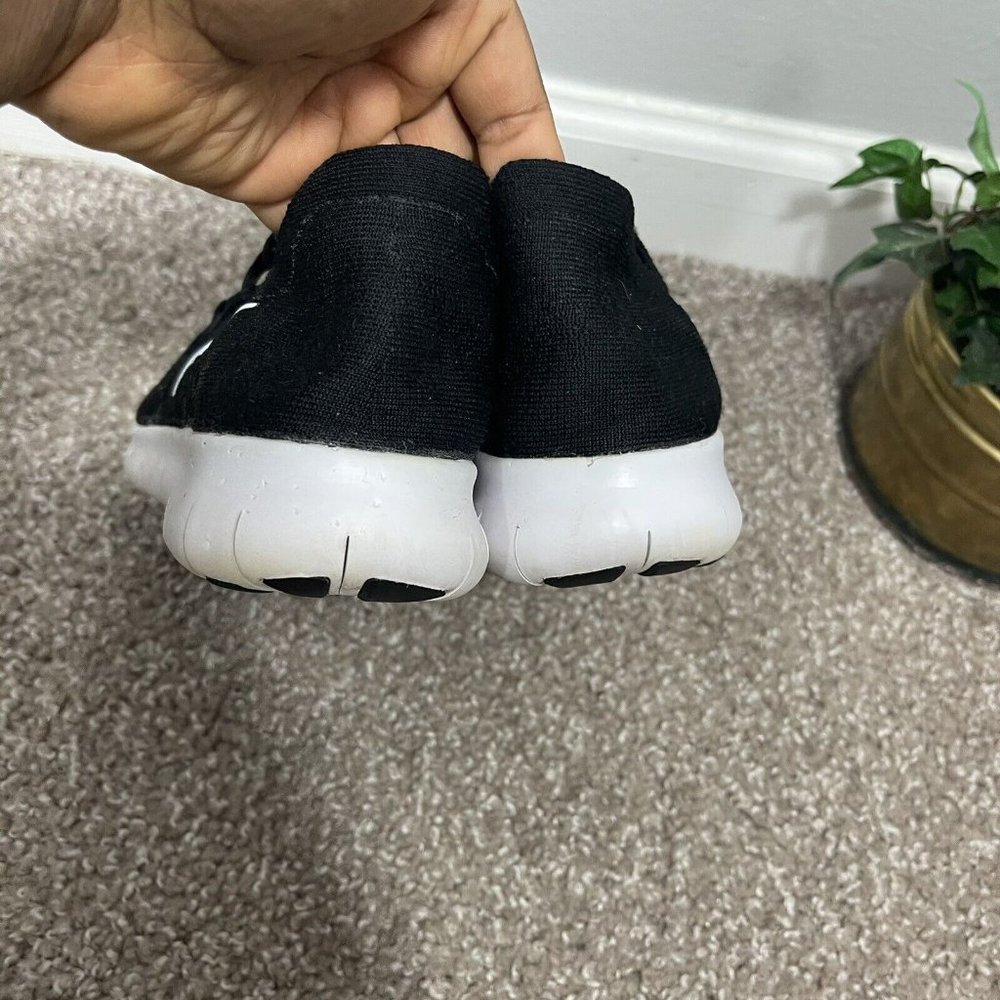 Nike Womens Free RN Flyknit Size 8.5 Black Athletic Running Sneakers Shoe - Picture 6 of 9